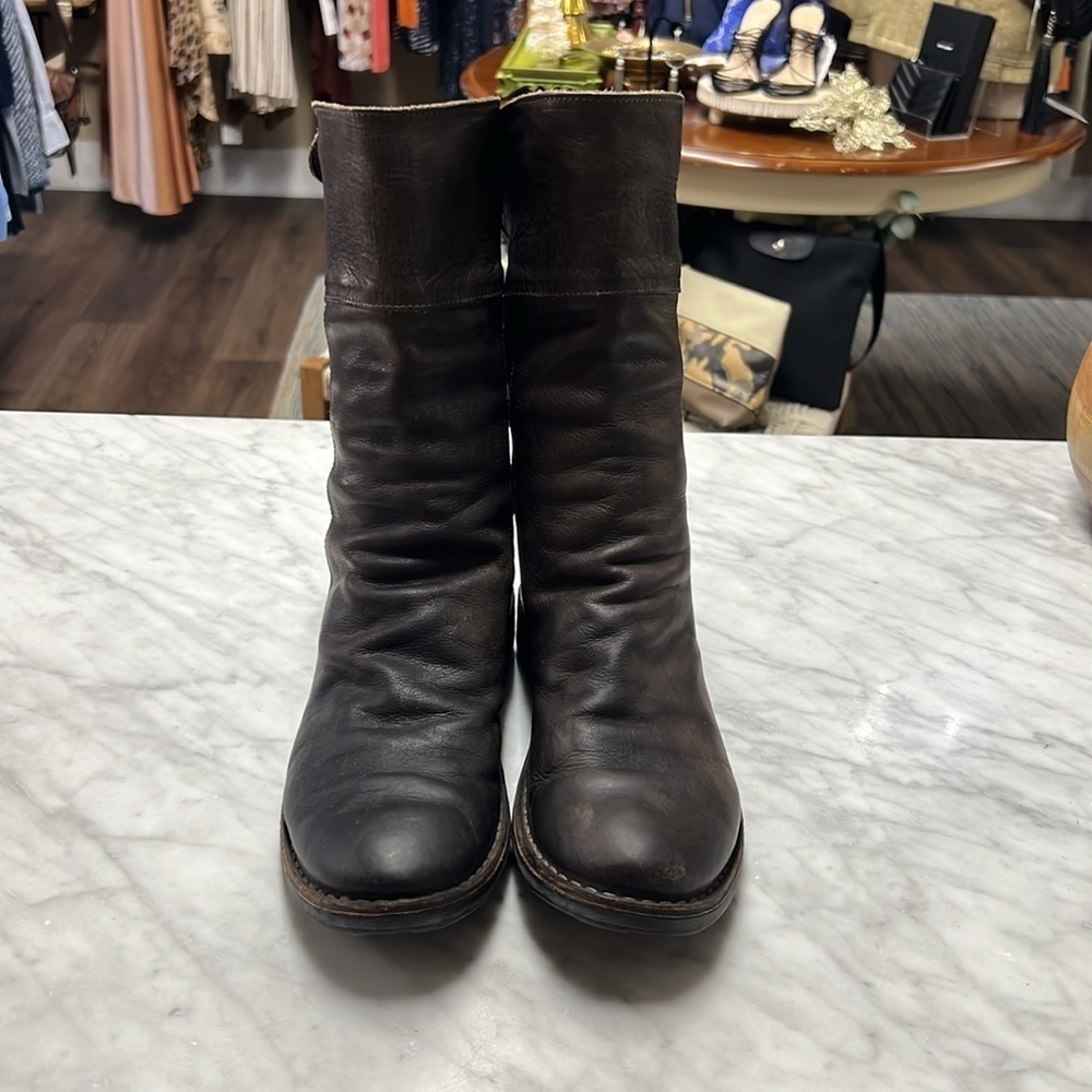 Fiorentini + Baker Eternity Massive | M- Ella Brown Gray Leather Boots Size 37 - Picture 2 of 12